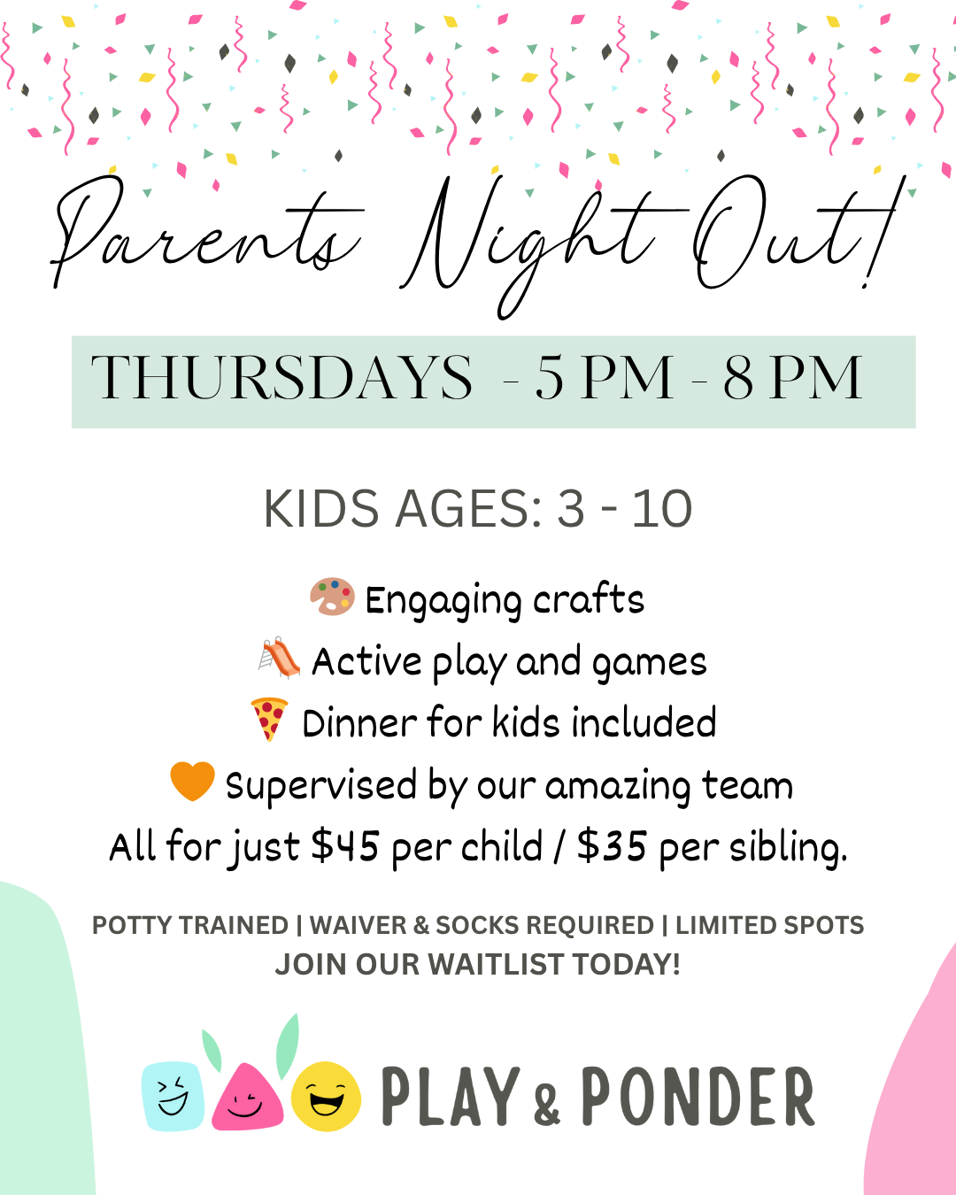 Parents' Night Out - 3-Hour Drop-Off Session