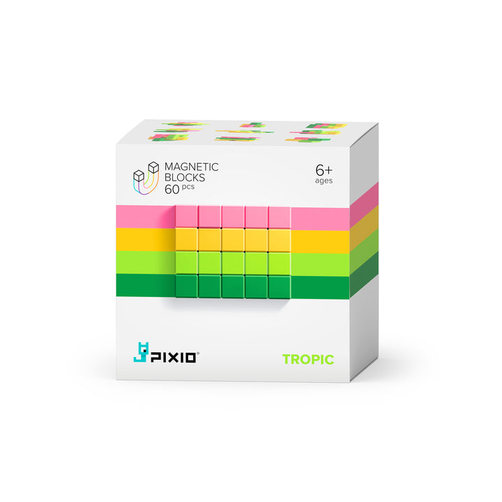 PIXIO Abstract Series TROPIC - 60 Magnetic Blocks in 4 Colors