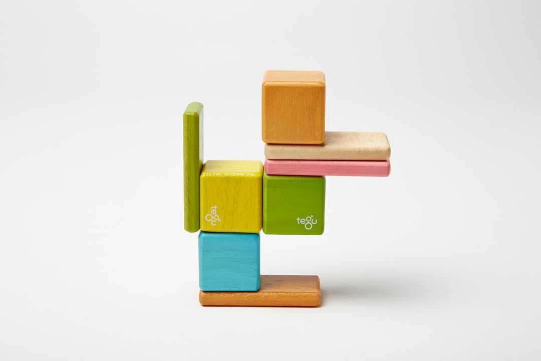 Original Pocket Pouch Magnetic Wooden Blocks 8 pieces