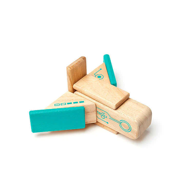 Robo Magnetic Wooden Blocks Future Collection, 8 pieces