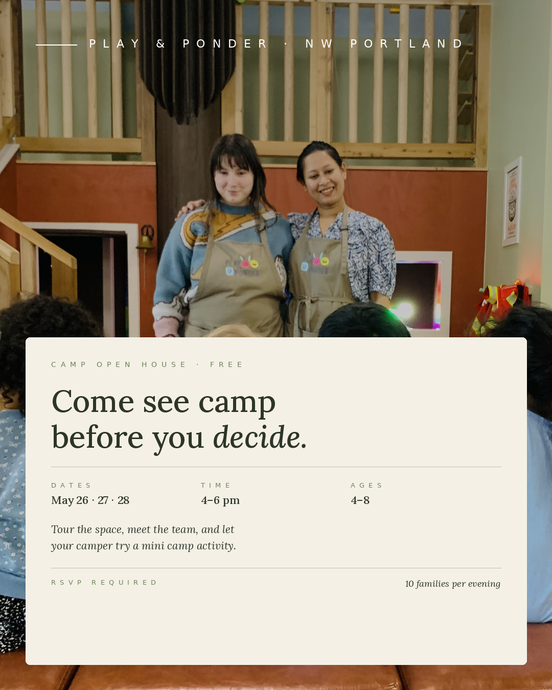 Summer Camp Open House