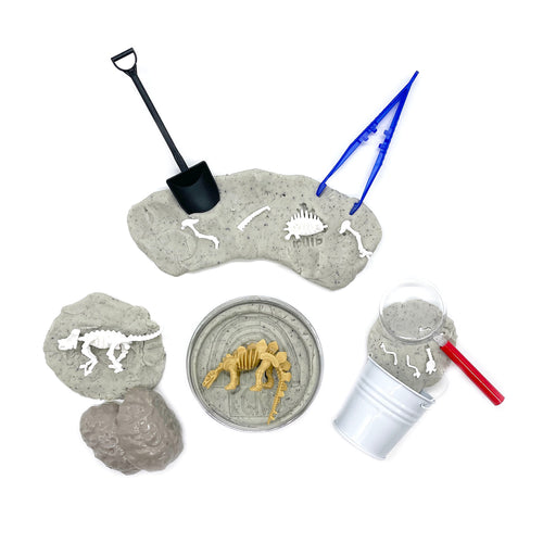 Dinosaur Fossil Dig Play Dough Kit - Cookies & Cream