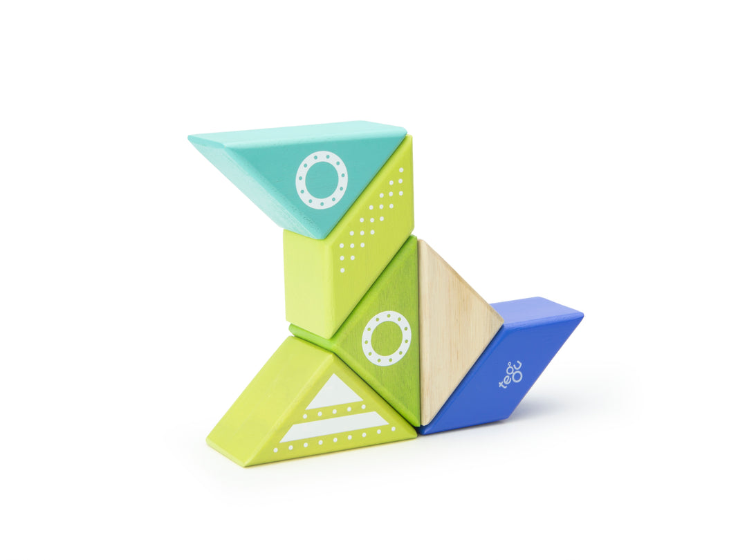 Travel Pals - Spaceship Magnetic Wooden Blocks 6 pieces