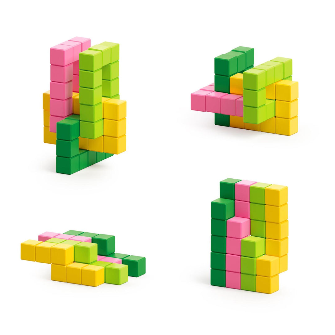 PIXIO Abstract Series TROPIC - 60 Magnetic Blocks in 4 Colors