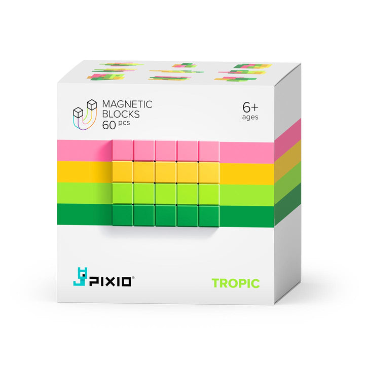 PIXIO Abstract Series TROPIC - 60 Magnetic Blocks in 4 Colors