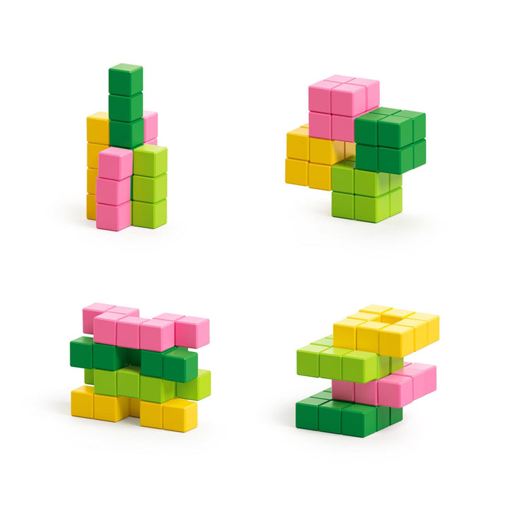 PIXIO Abstract Series TROPIC - 60 Magnetic Blocks in 4 Colors