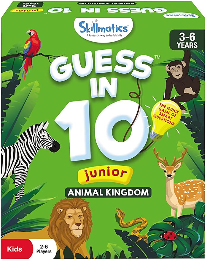 Guess in 10 Junior: Animal Kingdom | Trivia card game (ages 3-6)