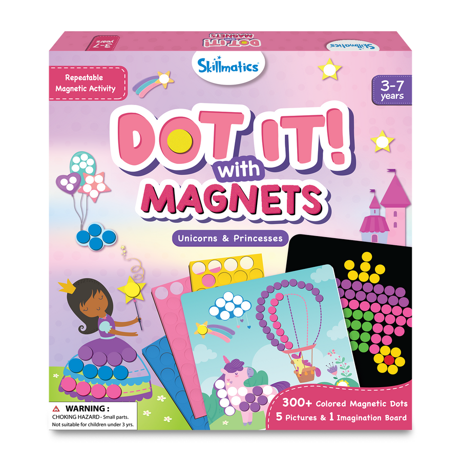 Dot It with Magnets: Unicorns & Princesses | Repeatable Magnetic Art Activity (ages 3-7)