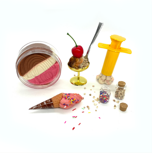 Ice Cream Play Dough Kit - Neapolitan - Chocolate Cherry