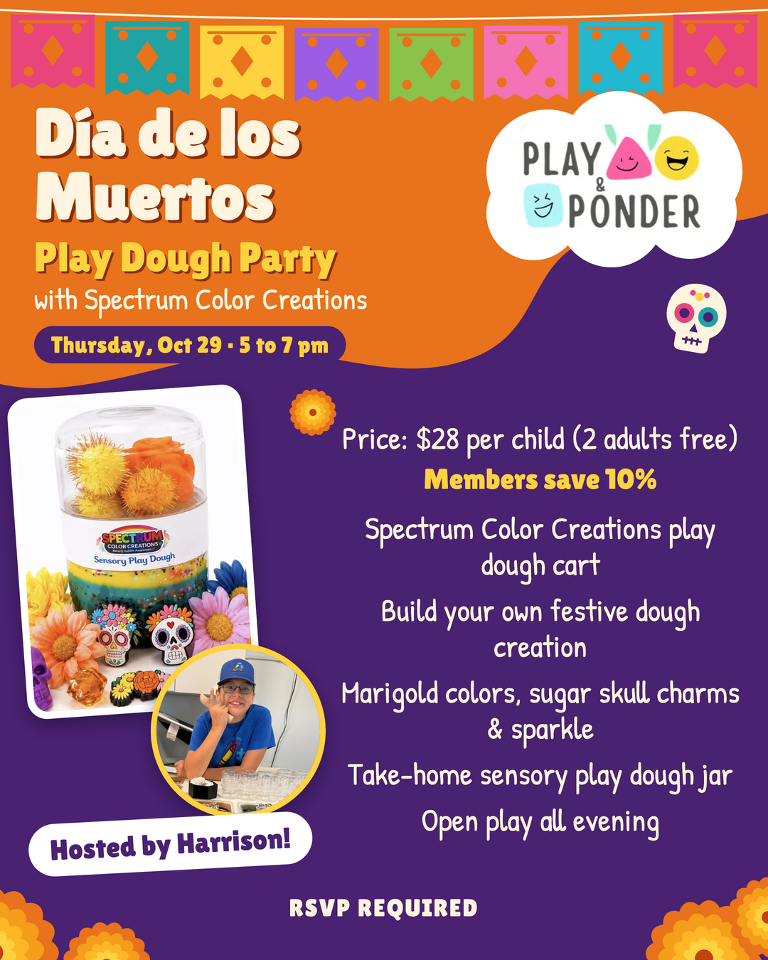 Día de los Muertos Play Dough Party 🌼
