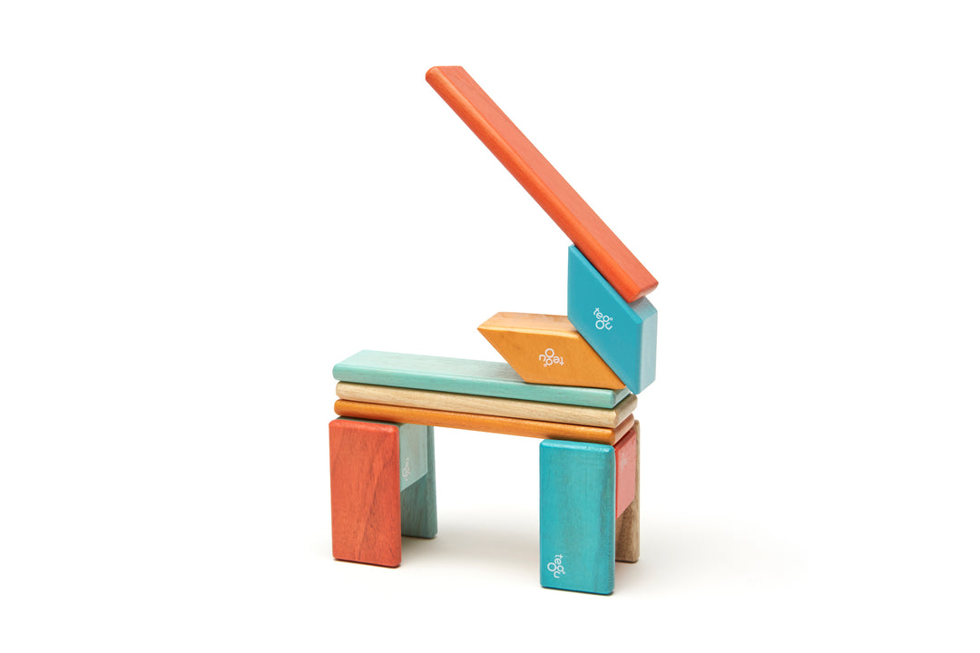 14-Piece Set Magnetic Wooden Blocks Tegu Classics