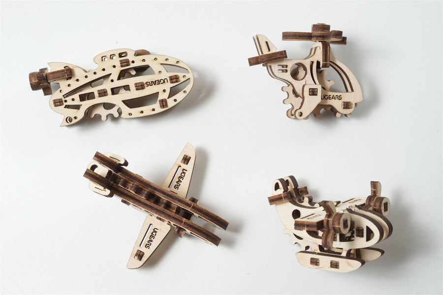 UGears U-Fidgets Aircrafts (4 pcs)