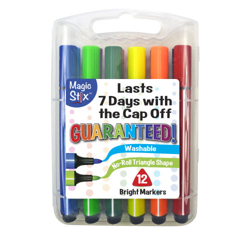 Triangular Magic Stix Markers, 12 Pack, Last 7 Days NO Cap!