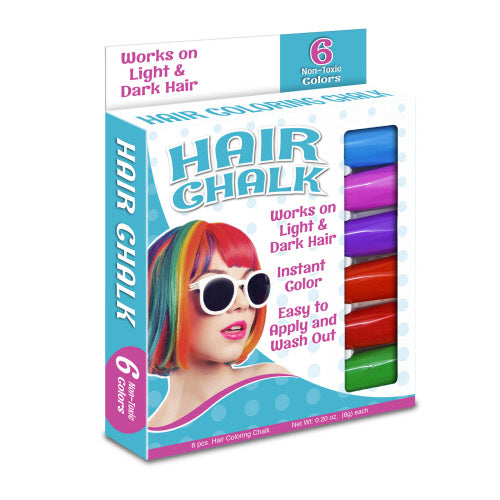 Hair Coloring Chalk, 6 Pack